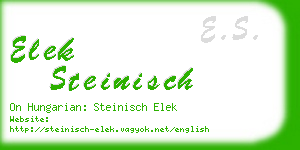 elek steinisch business card